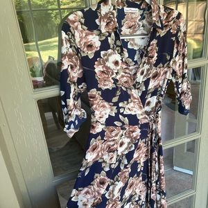 Lightweight wrap dress- perfect for outdoor weddings.